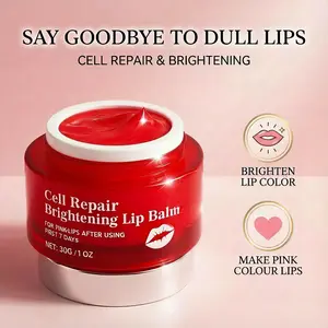 NovacaraX Lip Brightening Organic Lip Balm, suitable for dark lips, softens and brightens to create a pink lip | Nourishing, smoothing, moisturizing, lip care