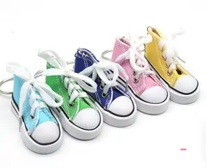 Colorful Plastic Mini Sneaker Keychain Jewelry, Double Ring Design, Compact Portable Fun Fashion Accessory for Everyday Key Access