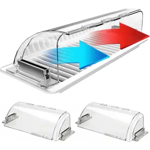 Air Vent Deflectors Adjustable  Heat and Vent Cover,9" to 15"Inches-Heavy Duty Unbreakable Plastic with  Secure Design ,for Vent Covers for  Floor,Sidewal,Ceiling Registers,2 Pack...