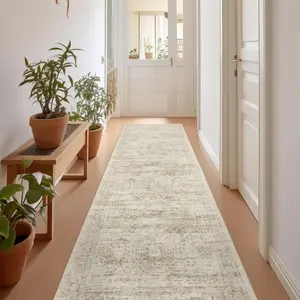 Rug Runners for Hallways Non Slip - 2x8 Runner Rug for Bedroom, Washable Runner with Rubber Backing, Soft Low-Pile Carpet for Kitchen, Laundry, Bathroom (2