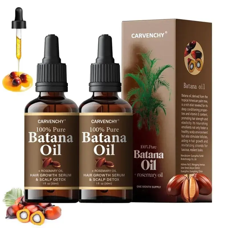 Batana & Rosemary Plant Nourishing Hair Oil - 30ml Serum, Nourishes Hair Strands & Scalp, Improves Hair Texture & Softness, Ideal Weekly Hair Care Essence