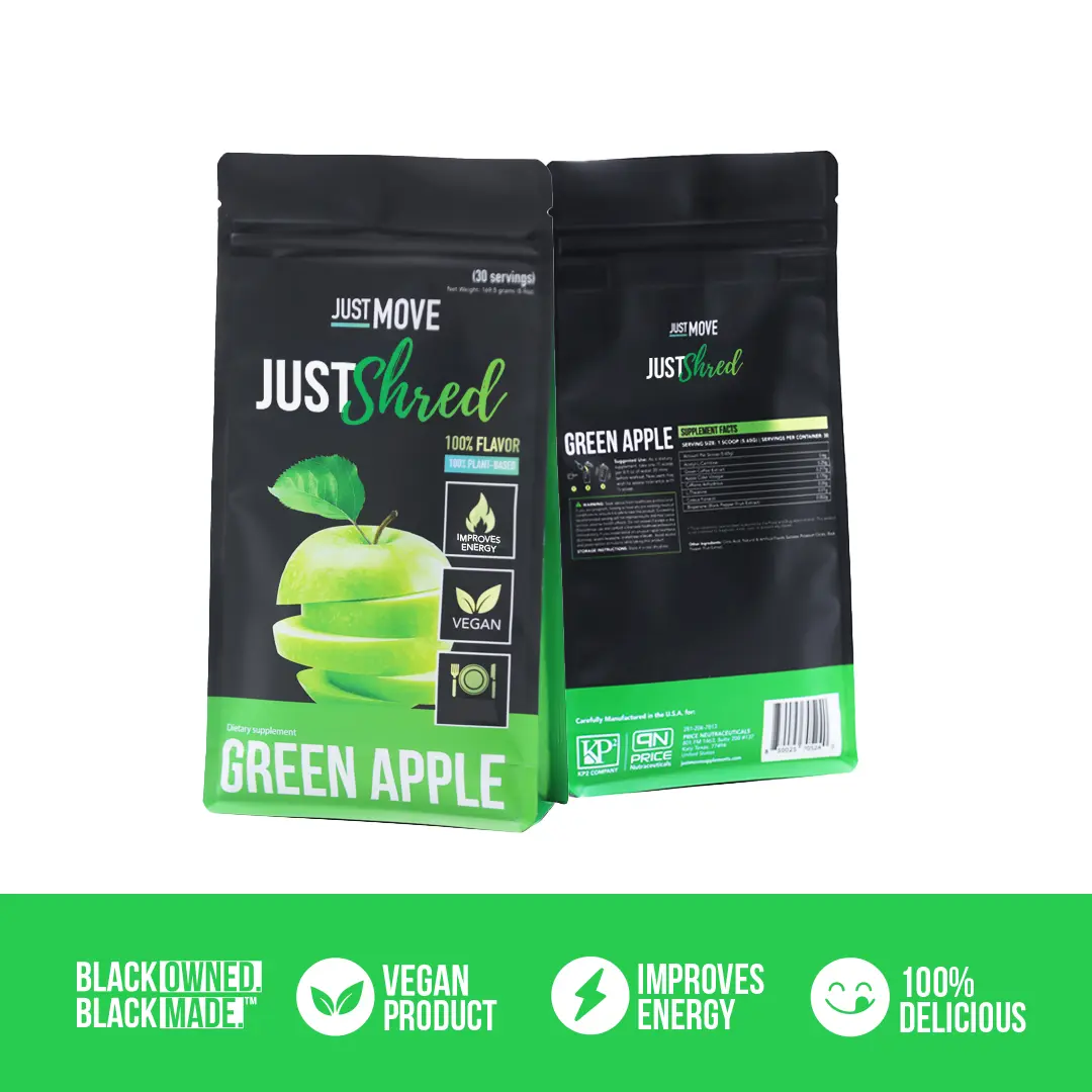 Just Shred - Green Apple – Active Lifestyle Formula Vegan, Dairy Free - Clean Performance Powder (30 Servings)
