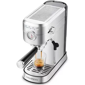 CASABREWS CM5418 20 Bar Espresso Machine and Coffee Maker with Pressure Gauge Steam Function Stainless Steel Housing and 34 oz Removable Water Tank