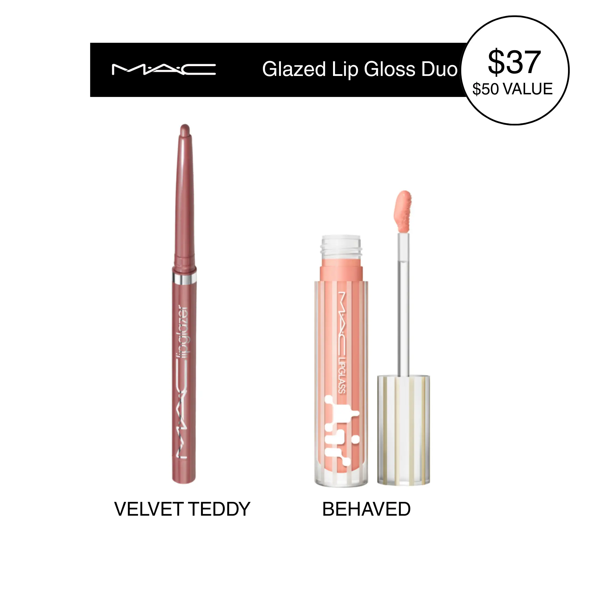 MAC Glazed Lip Duo – Liner + Non-Sticky Gloss Set