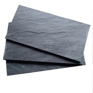 Natural black Natural Culture Stone Veneer slabs for outdoor gardens—stepping stones, egg-shaped decorative stones, pathway stones, and paving bricks