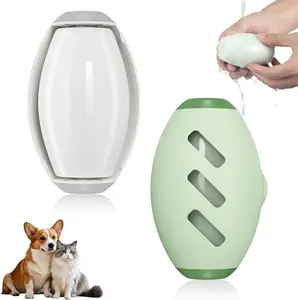 Reusable Silicone Lint Roller，Washable Pet Hair Remover，Remove Lint&Cat/Dog Hair for Clothes Car Furniture | Portable Travel Essential Adjustable Pet Massage Brush Cat Bath Bag