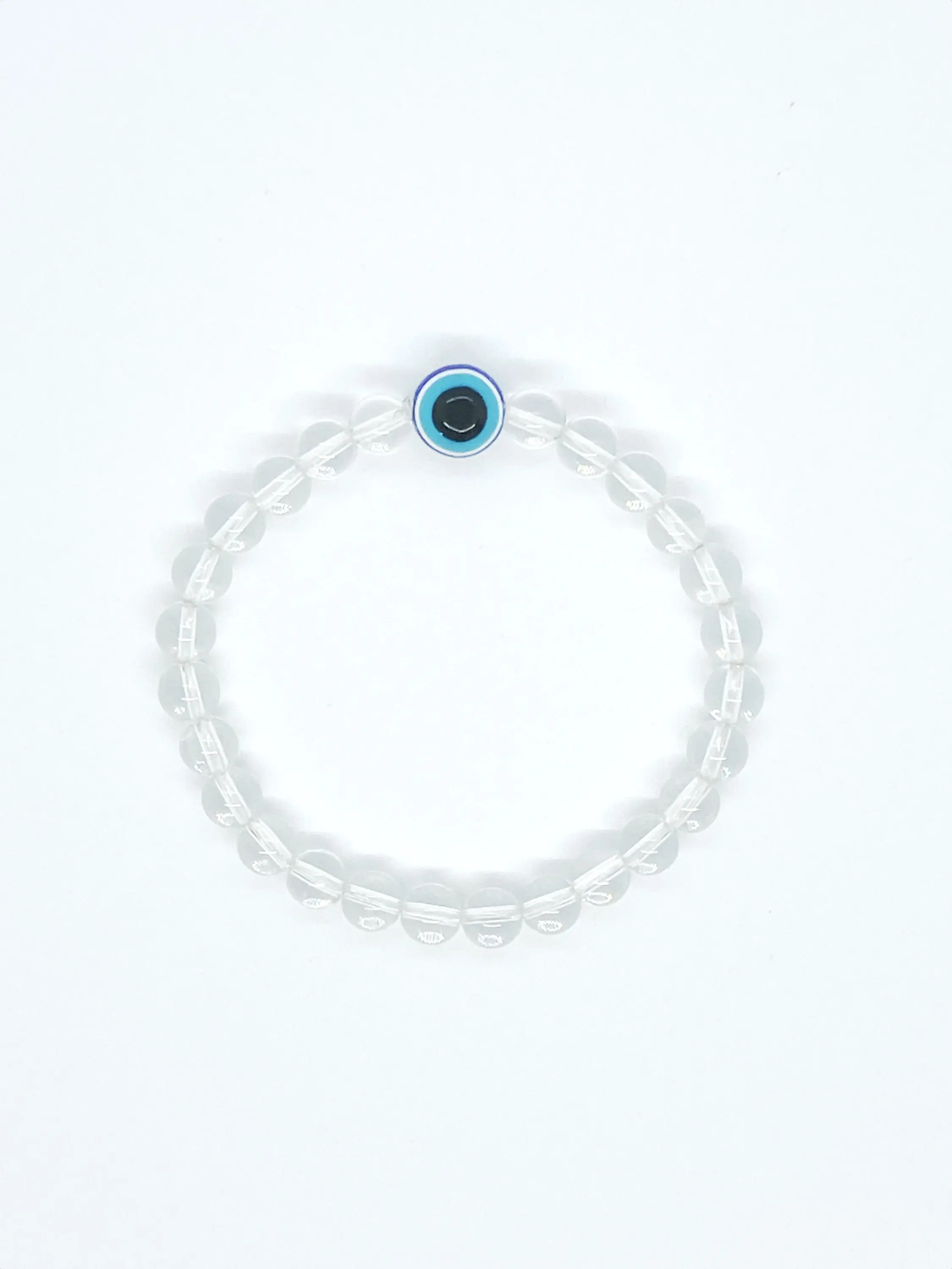 Clear Quartz Evil Eye Bracelet