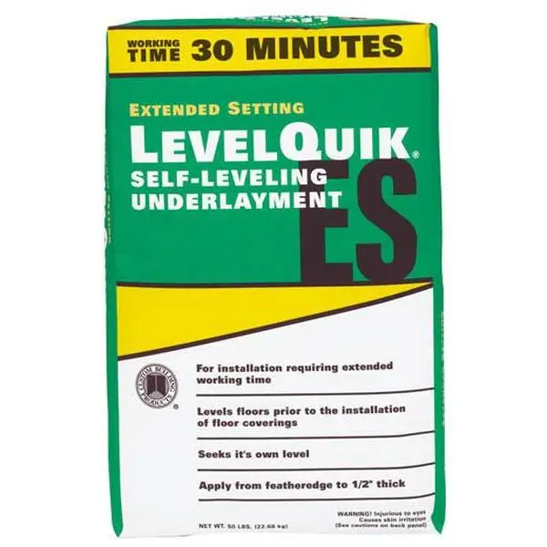 212 MAIN 50 lbs LevelQuik Extended Set Self-Leveling Underlayment - Easy-to-Use Long Worktime Formula, 0.50 in Coverage, ASTM C627 Rated, 15 Min Healing Time, Fixes Imperfections, Walkable Hardness (Home Improvement Supplies), Imperfections Can Be Correct