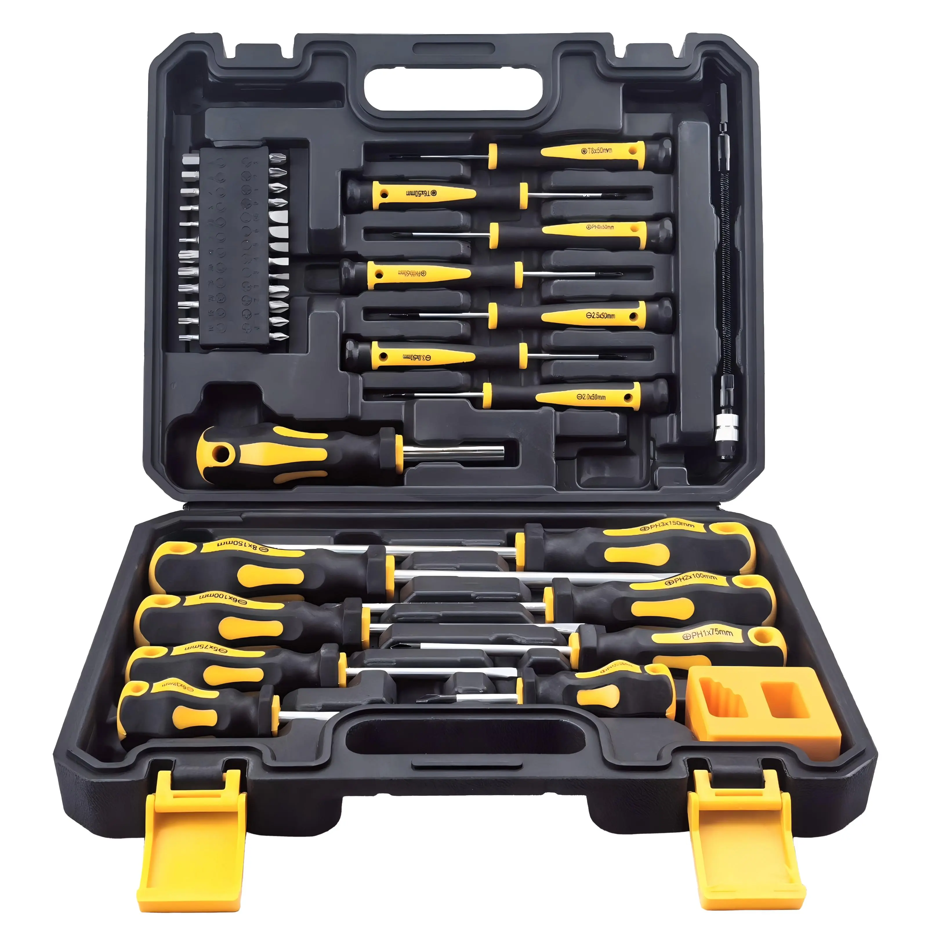 43-Piece Magnetic Screwdriver Set for Work - Men’s Hand Tools Kit with Phillips, Hex, Pozidriv, Torx, Mini Precision Screwdrivers, Magnetic Demagnetization Tool, 43 Tools