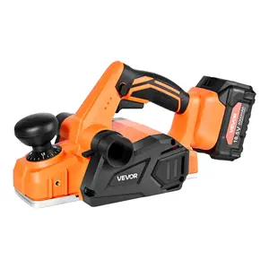 VEVOR Cordless Handheld Planer, 3-1/4-Inch Cut Width, 15000 RPM Electric Hand Wood Planer, Brushless Motor, Adjustable Cut Depth, Dust Collection Bag, for Woodworking