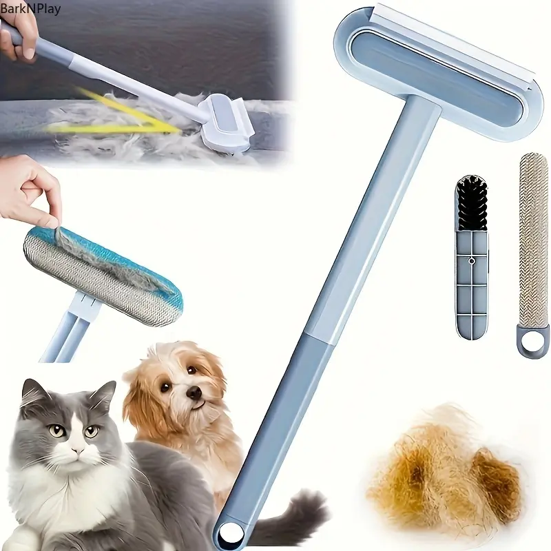Dual-Sided Lint and Fur Remover Brush for Cat & Dog Hair - Reusable Tool for Upholstery, Carpets, and Clothing