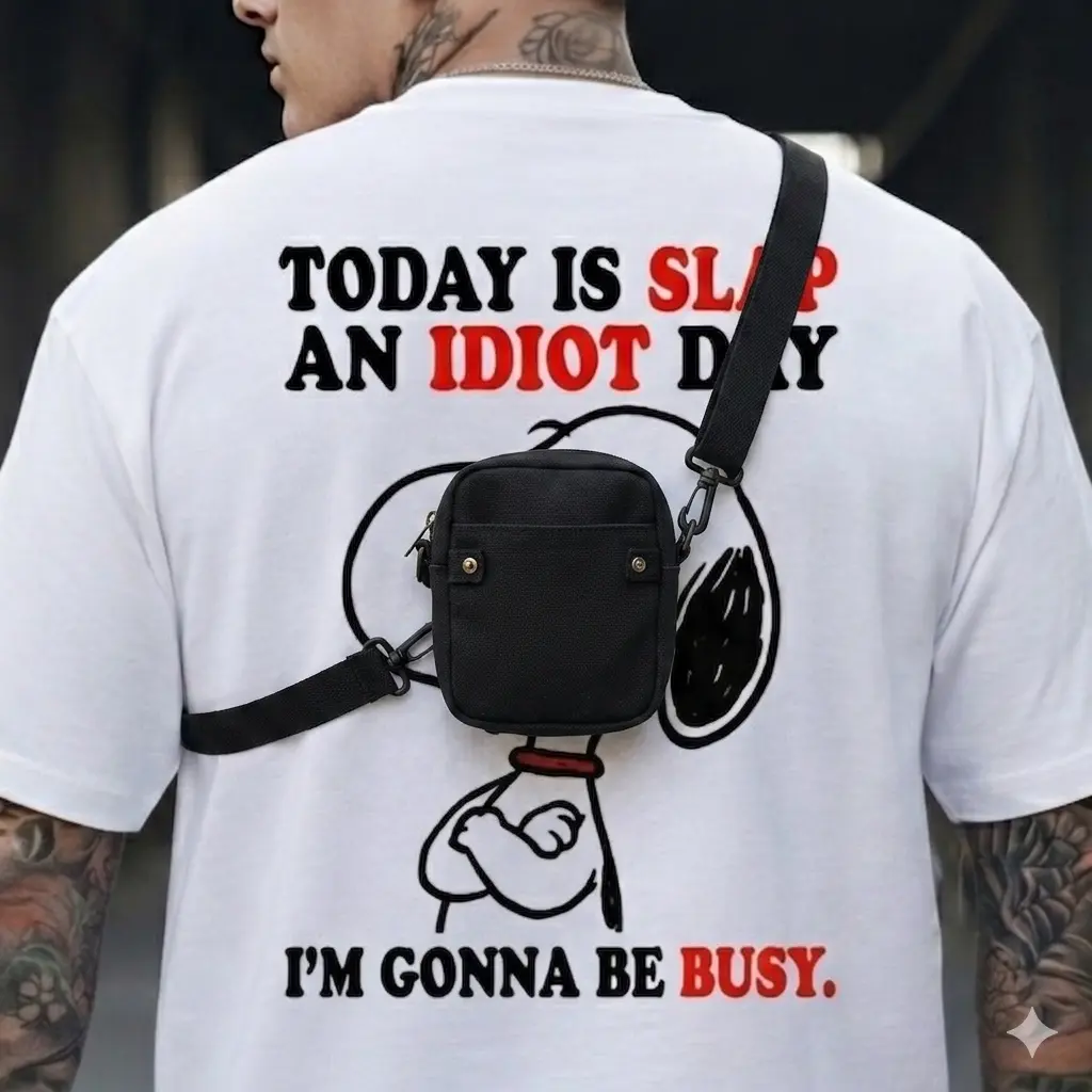 Slap An Idiot Day Funny Quote T-Shirt