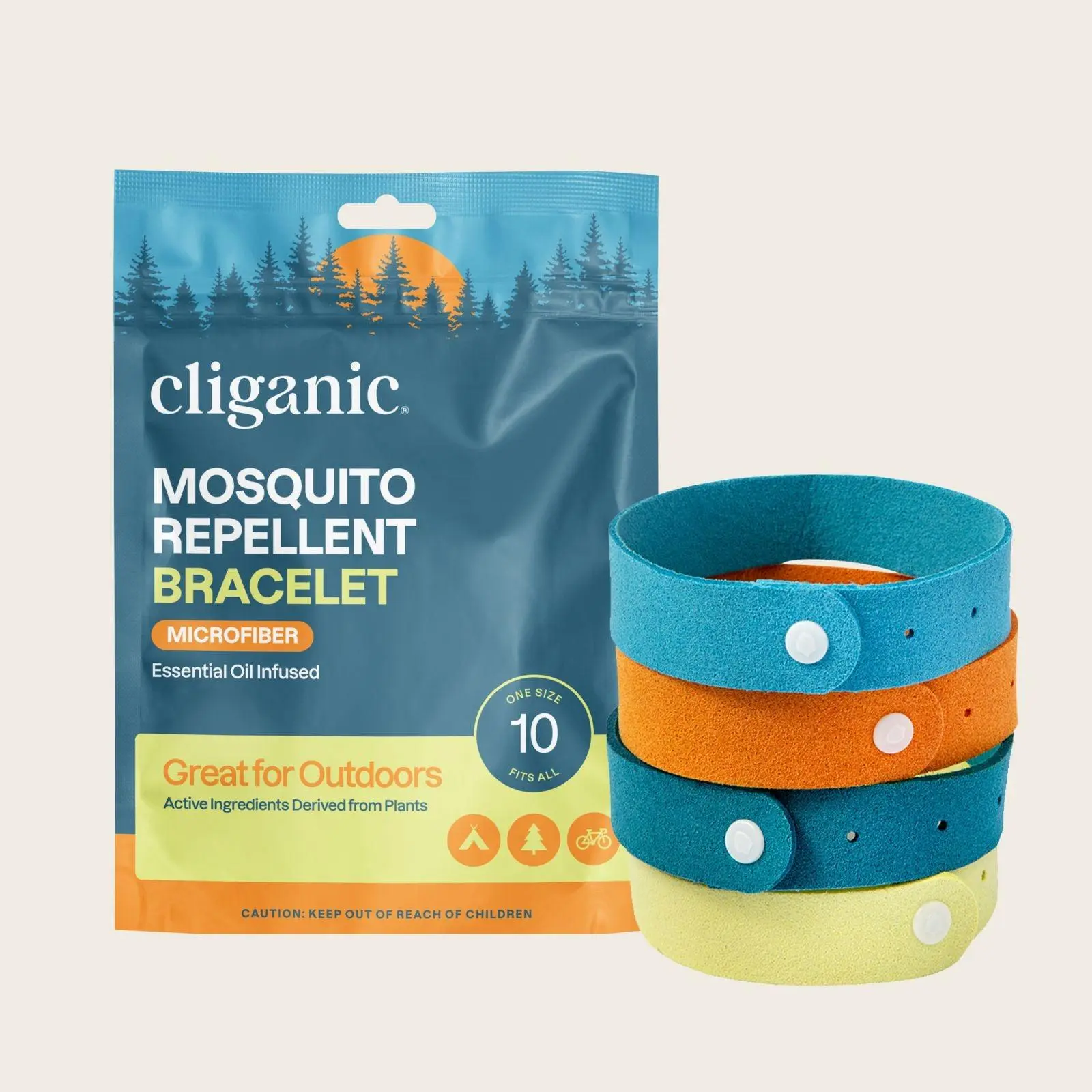 Cliganic Mosquito Repellent Microfiber Bracelets - for Adults and Kids, DEET Free Wristbands Cliganic Mosquito Repellent Microfiber Bracelets - for Adults and Kids, DEET Free Wristbands