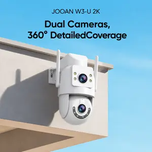 JOOAN 3MP HD 5G&2.4G WiFi 330° PTZ 20M Night Vision 2-Way Audio IP66 Waterproof Security Camera for Home SD Card/Cloud Storage W3-U Model Dual-Lens 2K Clarity 5x Zoom Full 360° View Smart Motion Tracking