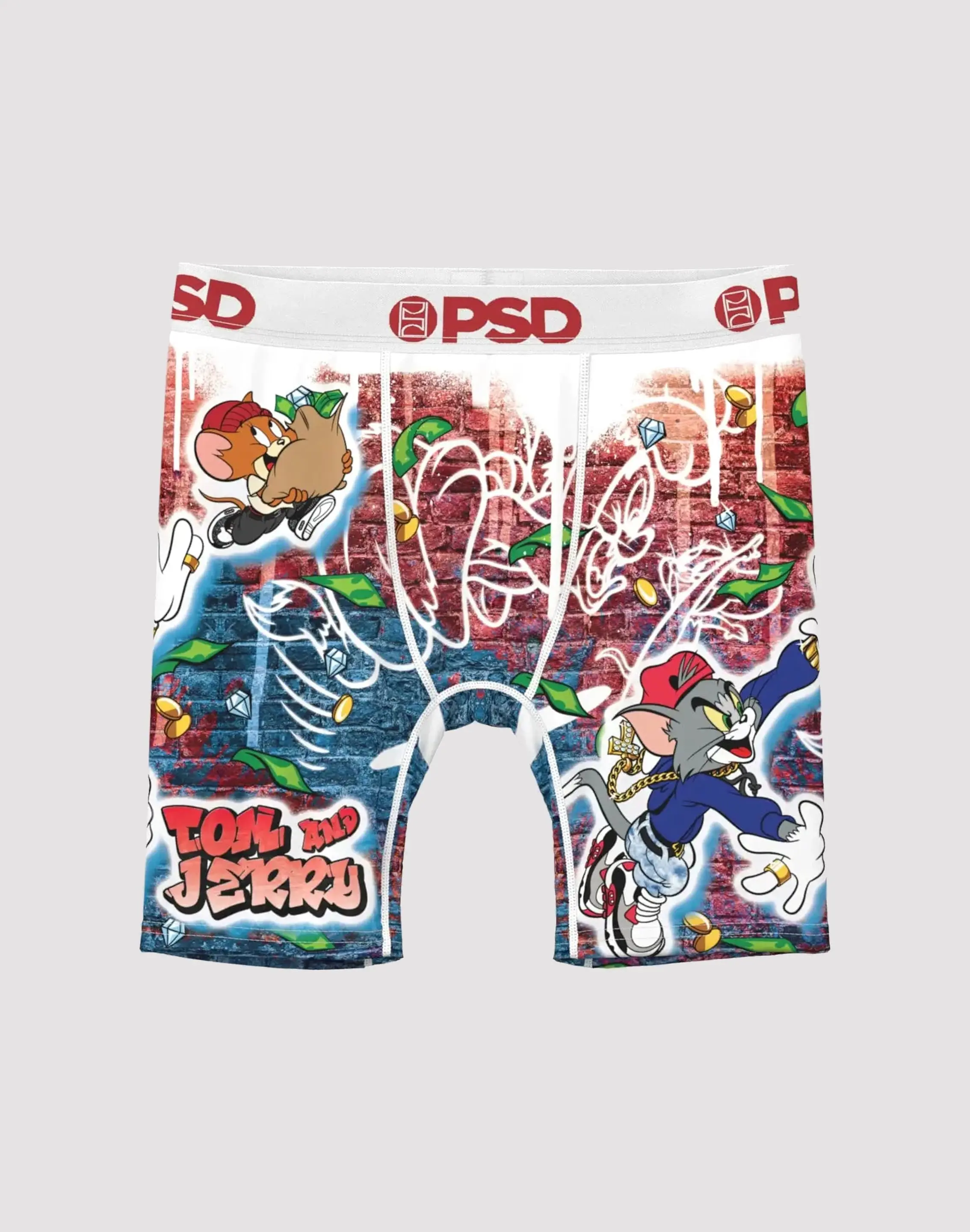 Kids Psd Underwear Tom And Jerry Trap Boxer Briefs Grade-School