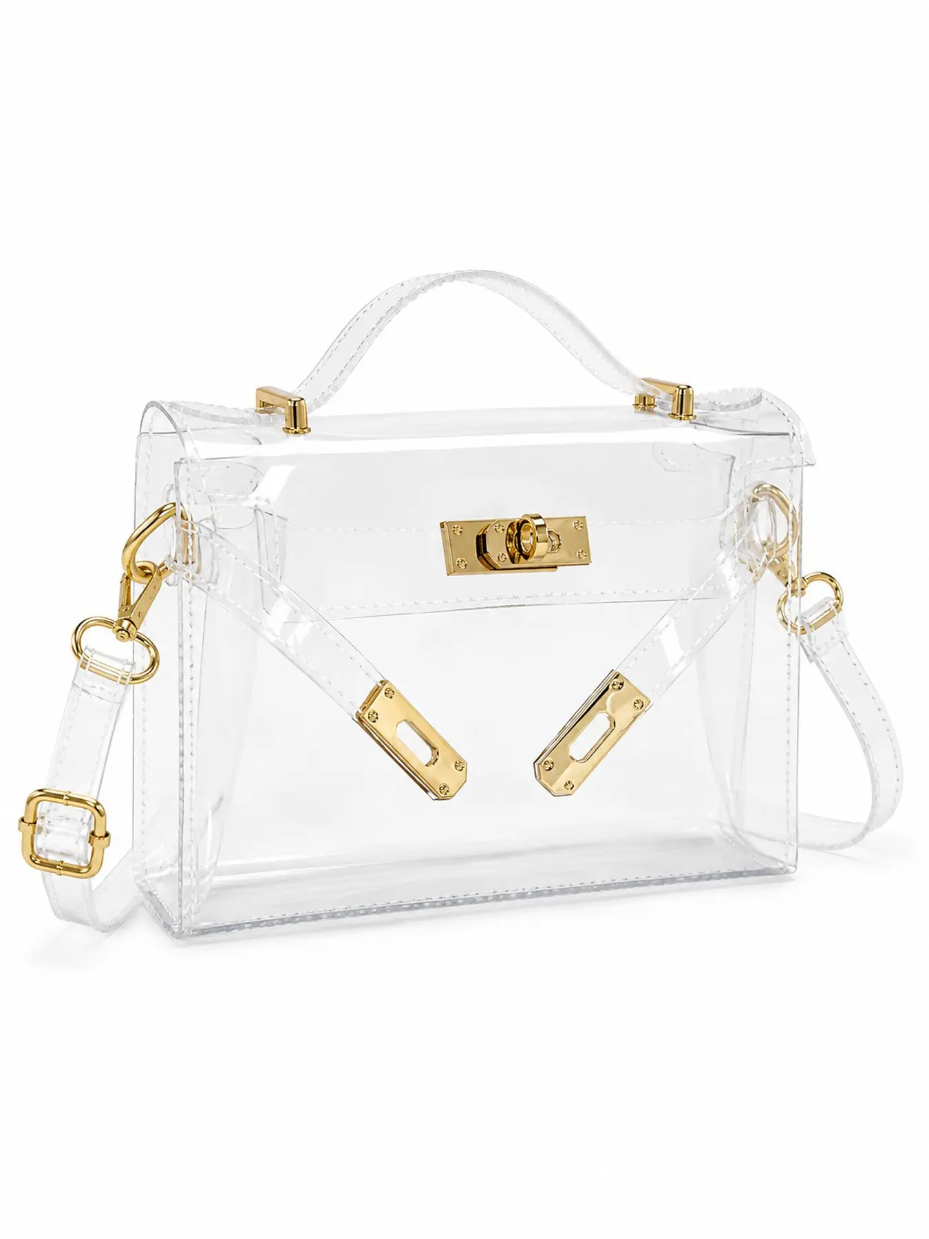 Fashion Transparent Jelly Bag, Lightweight Handbag, Large Capacity Beach Bag, Concert Crossbody Bag, Women's Shoulder Bag, Adjustable Crossbody Shoulder, Casual Crossbody, Clear Shoulder Bag