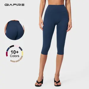 GIAFIRE Women’s High-Waisted Capri Yoga Pants – Tummy Control Slimming Fit, Stretchy Fabric, Ideal for Gym, Pilates, and Everyday Wear