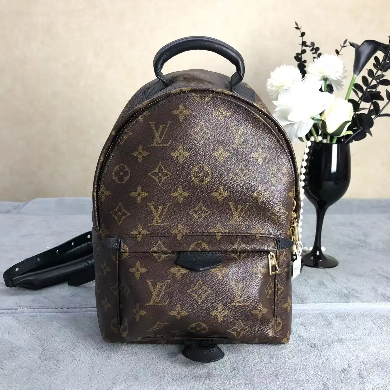 Pre-owned Louis Vuitton leather Backpacks Palm Springs Backpack Monogram A772
