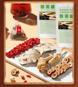 Ancromart 30-Day Herbal Wellness Tea Kit 30 Ginseng Nine Treasures Tea Bags 420g Value Pack with Goji Berries & Maca for Natural Energy Boost & Immunity Edible Dietary Fitness Beverage Supplement for Women Digestive Immune Support magnesium complex body