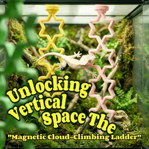 Crested Gecko Climbing Stick — Magnetic Flower Decor & Landscaping Accessory (Rhacodactylus Genus) — Arboreal Hanging Climbing Perch