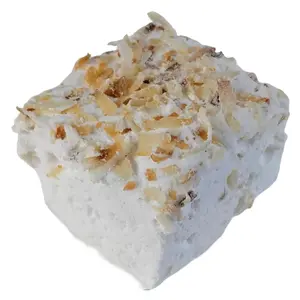 Toasted Coconut Gourmet Marshmallows Soft Fluffy Tropical Delight - 2" x 2" x 2" - Perfect Snack or Gift - Family-Owned Cottage Food Business GF