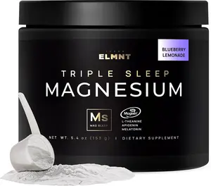 Triple Sleep Magnesium L-Threonate Powder w. Apigenin, L-Theanine+Melatonin - High Strength Magtein for Deep Sleep & Calm Natural Sleep Aid for Adults