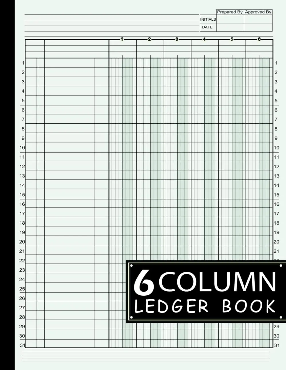 6 Column Ledger Book: Large Simple Six Column for Bookkeeping and Accounting | Log Book for Small Business and Personal Finance