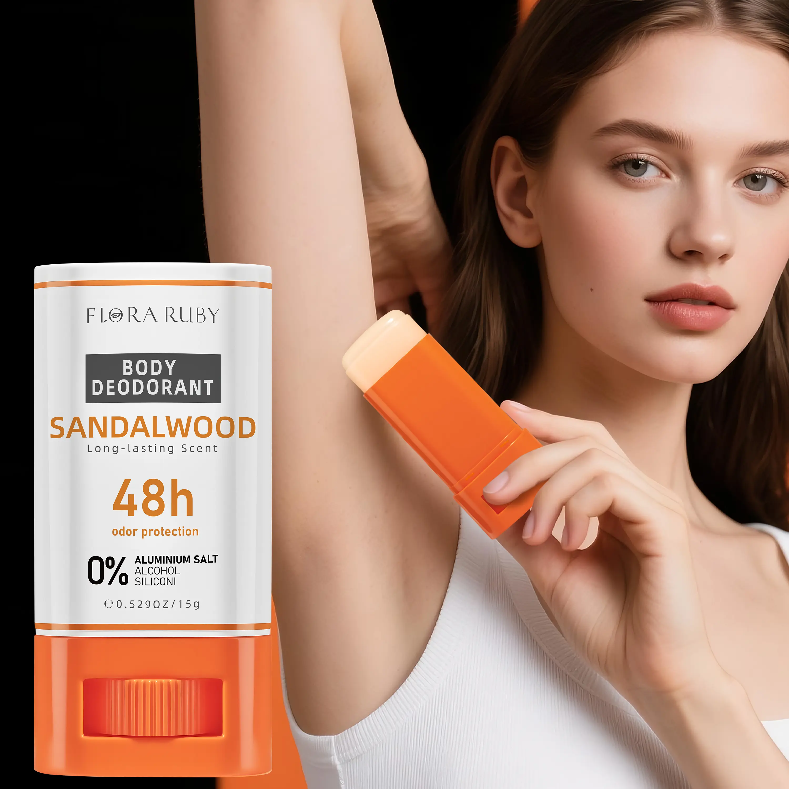 FLORA RUB Y Men's and Women's Antiperspirant and Deodorant, 48-hour antiperspirant and deodorant, keeps you fresh all day - 15g
