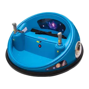 GARVEE 12V Electric Bumper Car for Toddlers 2-3 Years with Parent Remote Control, 360° Spinning, Music, 2 Speed Modes, and Safety Belt - Blue Ride-On Toy