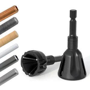 Deburring External Chamfer Tool with Tungsten Carbide , Bolt Thread Repair Tool for 1/8" to 1" (3-25 mm), Burr  for Metal, Chamfer Bit with Hex Shank, 2 Size