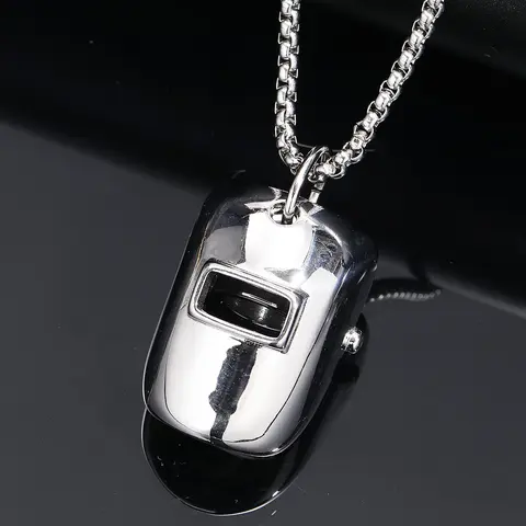 GGIRL Mysterious Hip-Hop Simple Fashion Welder Mask Necklace, Hanging Jewelry for Men and Women,Ideal BIrthday&Holloween&Daily Gift Fot Boyfirend