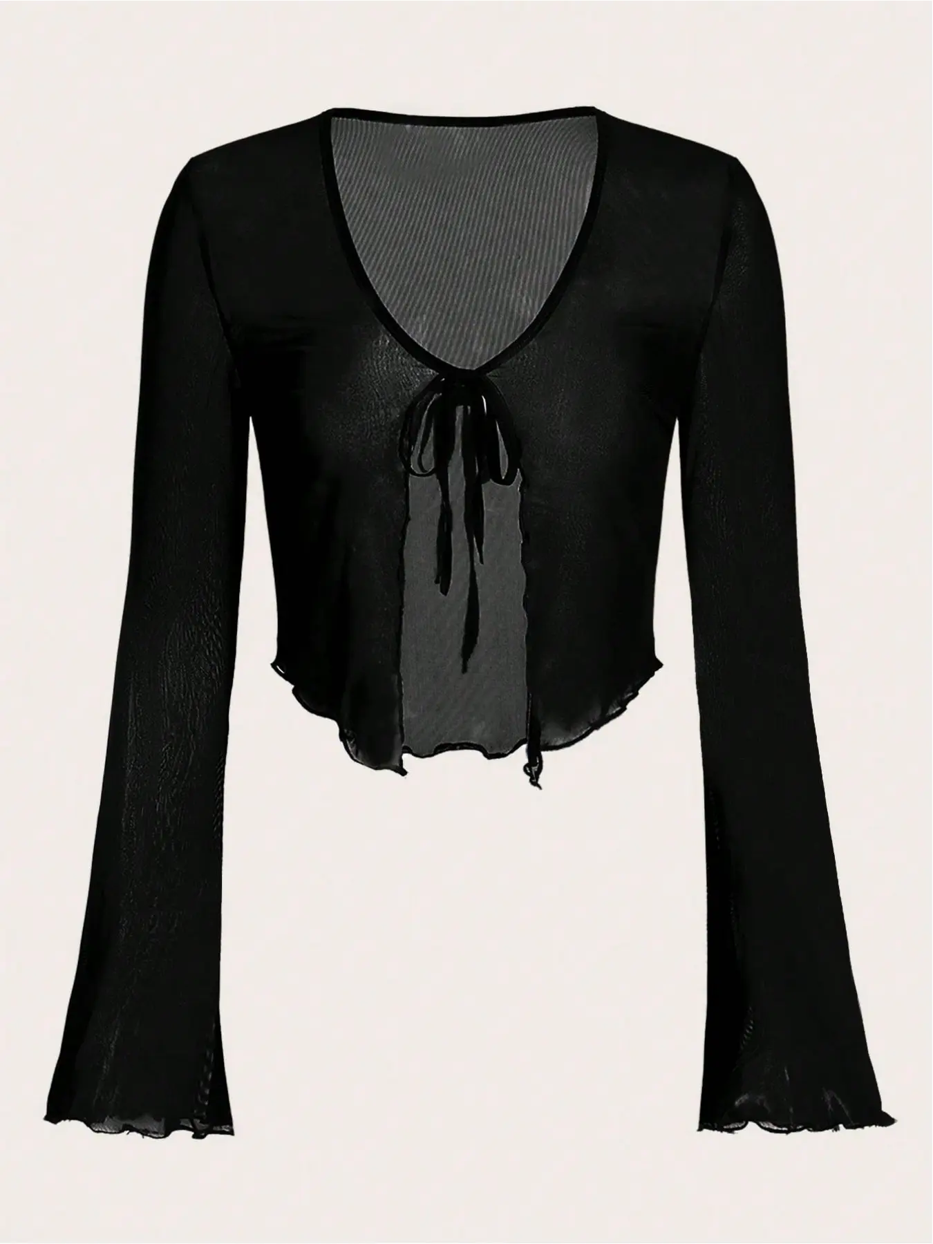 Fashionable gauze style elegant versatile and comfortable women's Long Sleeve Knitwear cardigan, a must-have cool cardigan in summer, Casual Basic Knitwear, Womenswear Tops