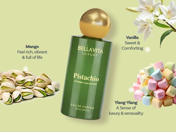 Gourmet Fusion by BellaVita Luxury | 4x100 ml Perfume Bundle | Vanilla, Pistachio, Mango & Honey Oud | Luxury Unisex Perfume for Men & Women | Long Lasting, Fruity, Floral, Sweet, Spicy & Woody Notes | Luxury, Vegan & Cruelty Free Eau De Parfum