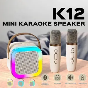 live broadcast equipment NEW Hot K12 Bluetooth Speaker Portable Home Cute Karaoke Mini Wireless Audio with Microphone K Song Family Singing Machine