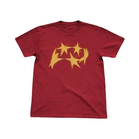 Gildan Men's and Women's T-shirt, Yellow & red Star graphic tee, Y2k Unisex Graphic Tees Gothic Grunge Emo Scene Amity Affliction Style Clothes Menswear Womenswear Streetwear