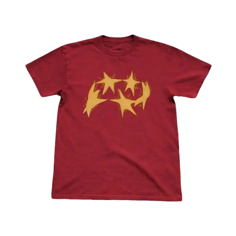 Gildan Men's and Women's T-shirt, Yellow & red Star graphic tee, Y2k Unisex Graphic Tees Gothic Grunge Emo Scene Amity Affliction Style Clothes Menswear Womenswear Streetwear