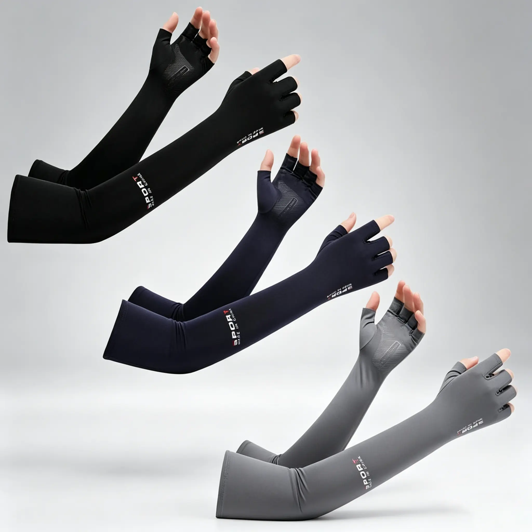 Ice Silk Extended Arm Sleeves, UPF 50+ UV Protection, Breathable for Men, Ideal for Summer Outdoor Sports, Driving, Electric Scooter Riding