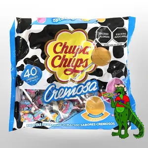 Creamy lollipop mango and strawberry Chupa Chups Azul mexican candy