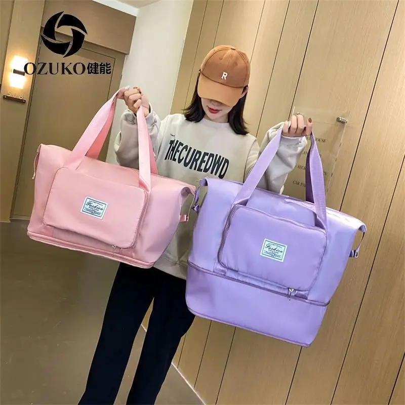 Women Folding Bags Waterproof Tote Duffle Bag Handbag Large Capacity Travel Bag