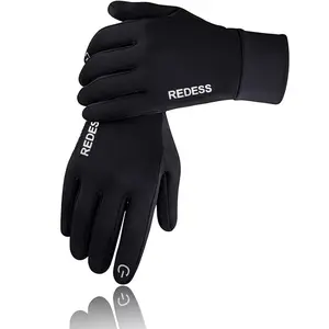 2PC Thermal Winter Gloves for Men Women, Windproof Fleece Lined Cycling Running Gloves with Touchscreen Function
