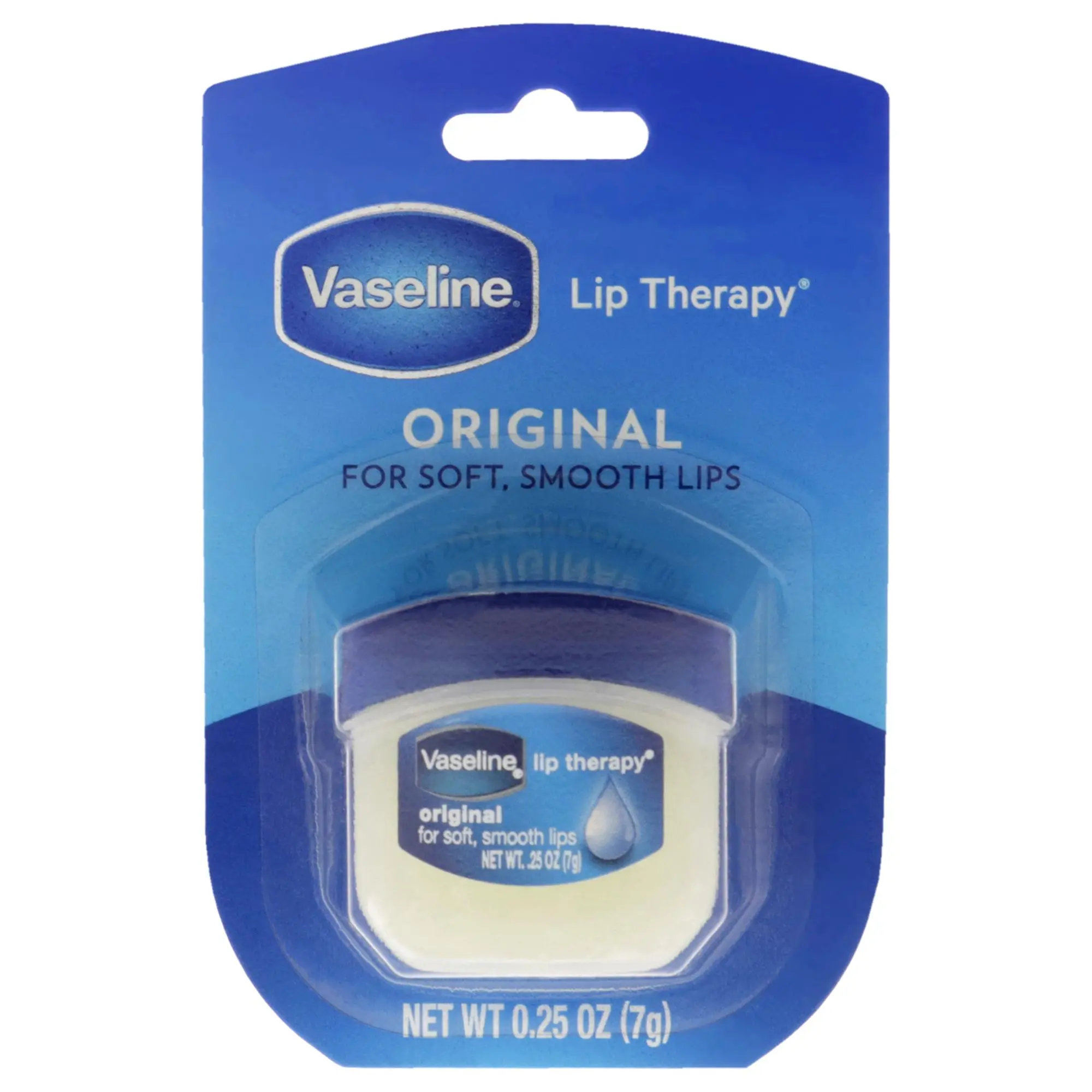 Vaseline Original Lip Therapy Petroleum Jelly Balm - Unisex, 0.25oz Unit, Smooth Lips Care, Hazardous Goods