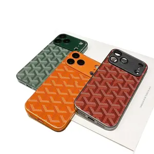 Fashion Full Coverage with Lens Protection Compatible with iPhone 17 Pro Max Glass Back Panel iPhone 16 Pro Phone Case Luxury Acrylic Protective Case