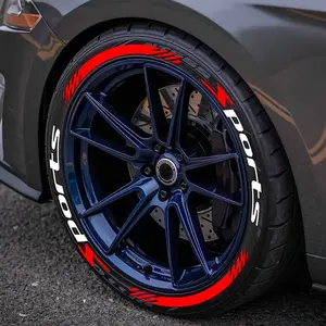 Racing Style Tire Letter Stickers, Custom Automobile Decals for Car Wheel Lettering and Vehicle Decoration Accessories, Car Vehicle Decoration
