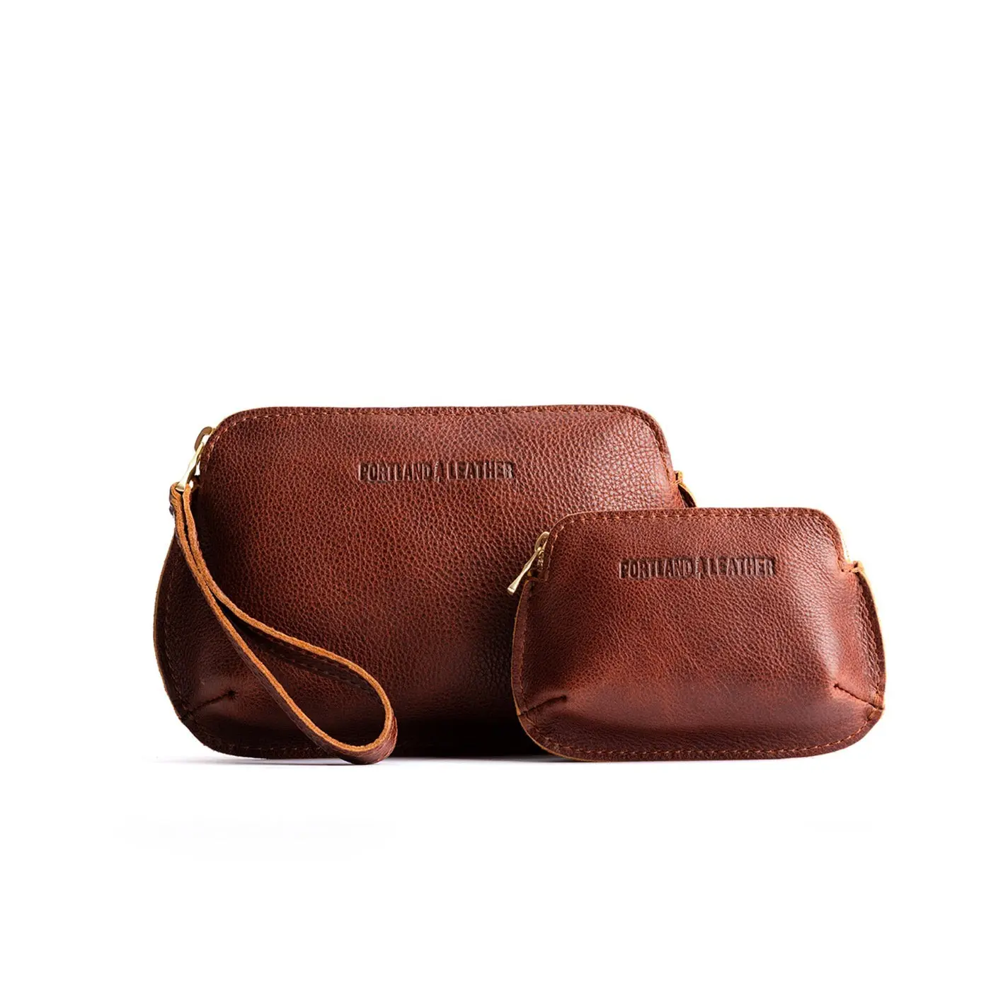 Portland Leather Goods Women's Wristlet Pinch Pouch, Compact Shape, Multi-Size Options, Zipper Closure