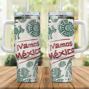 Vamos Mexico Soccer Tumbler 20oz 40oz, Mexico Football Fan Travel Mug, Mexican Pride Cup, World Soccer Supporter Gift