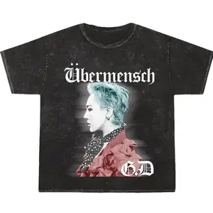Ubermensch Gdragon World Tour 2025 in US Mineral Washed Tee, GDragon BigBan Shirt, GDragon Übermensch 2025 Mineral Washed Shirt, GD Power