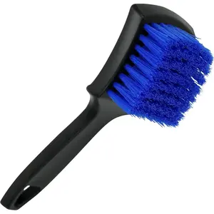 Carpet Cleaning and Scrub Brush for Floor Mats, Cleaning Brush for Car Interior and Home, Black and Blue, 8.3 inch x 2.5 Inch