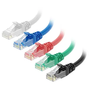 10Gbps 5-Color Combo Snagless  6 Ethernet  - 5ft,  6 , Cat6 Cord, Ethernet Cord, Multicolored (Black, Blue, White, Green, Red)