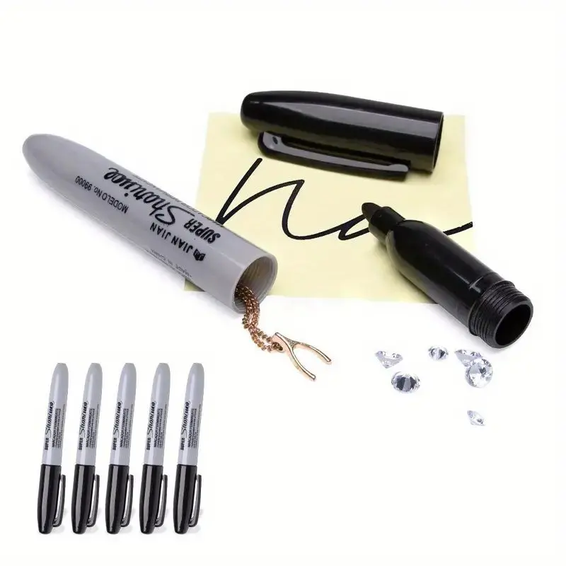 1/2/5 Fake Marker Pen Safes, Plastic Money Box Transfer Safe Markers, Small Valuable Items Password Lock Storage, Hidden Security Markers, Conceal Home