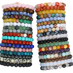 Crystal Stone Bracelets Multi Color Live Pick - Assorted Beads in Various Colors and Shapes